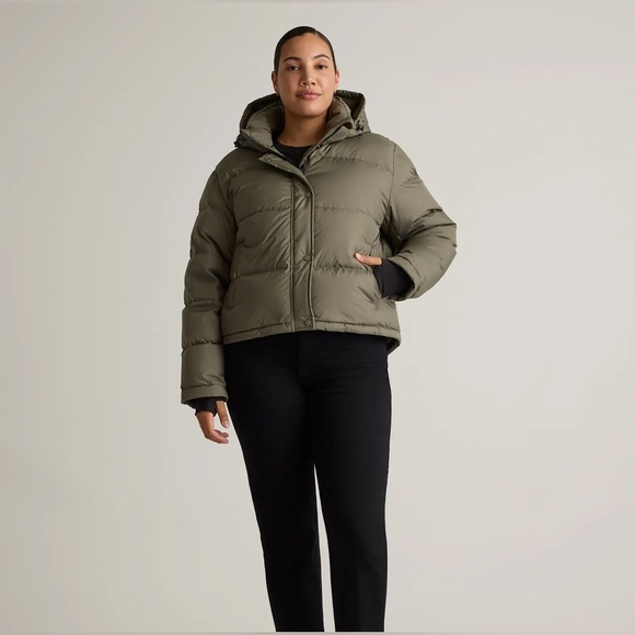 NWT Quince Responsible Down Cropped Puffer Jacket - Picture 2 of 9